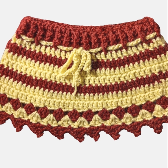 Crochet Cheerleader Skirt Handmade Toddler - Picture 5 of 5